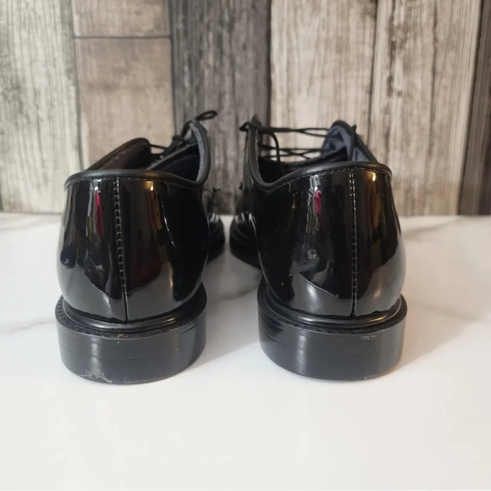 Capps Mens Formal Wear Black Patent Leather Shoe USA 7 oil resistant